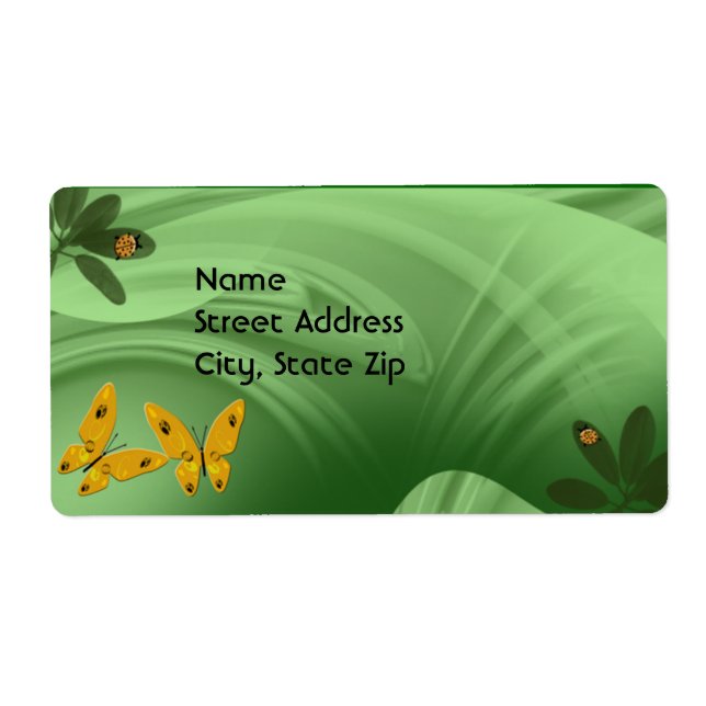 Nyckelpigor och fjärilar i Grönten Fraktsedel (Framsidan)