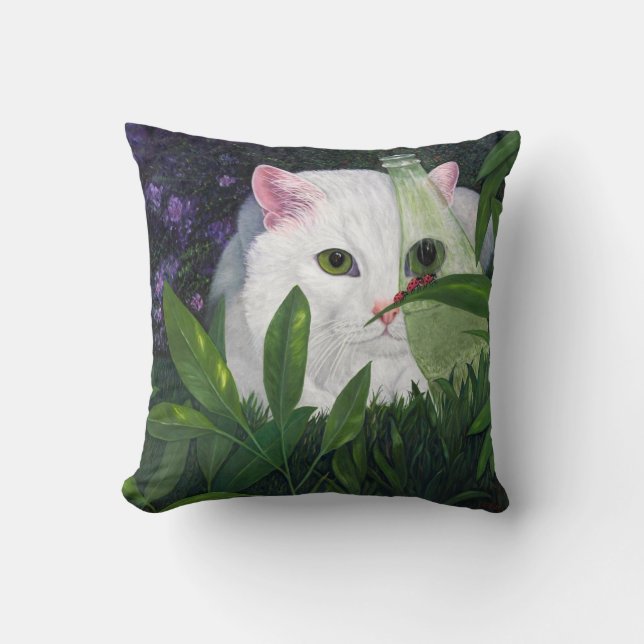 Nyckelpigor och katt kudde (Framsida)