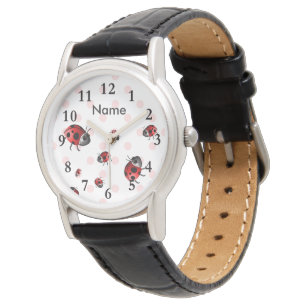 Nyckelpigor och polka dotsarmbandsur armbandsur