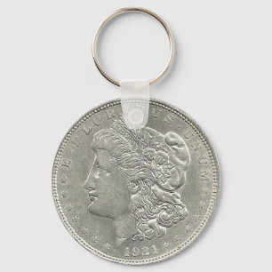 Nyckelring 1921 för Morgan silverdollar