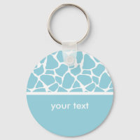 Nyckelring av Anpassadet Blue Giraffe Print