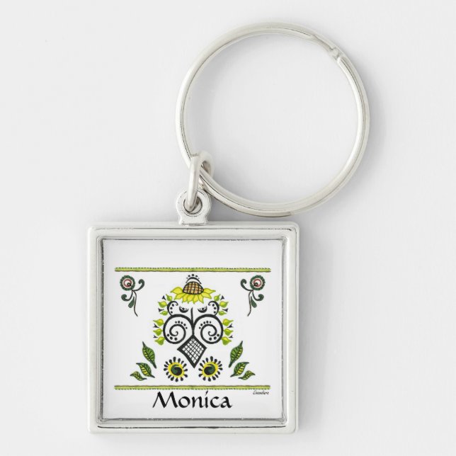 Nyckelring av Solros Folk Art Namn av Alexandra Co (Framsidan)