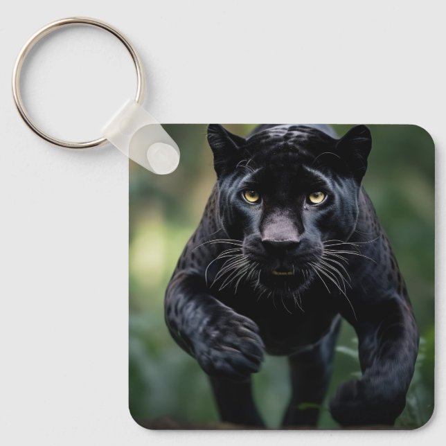 Nyckelring Black Leopard (Framsida)