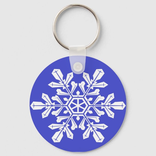 Nyckelring Blue Snö Flake (Framsida)