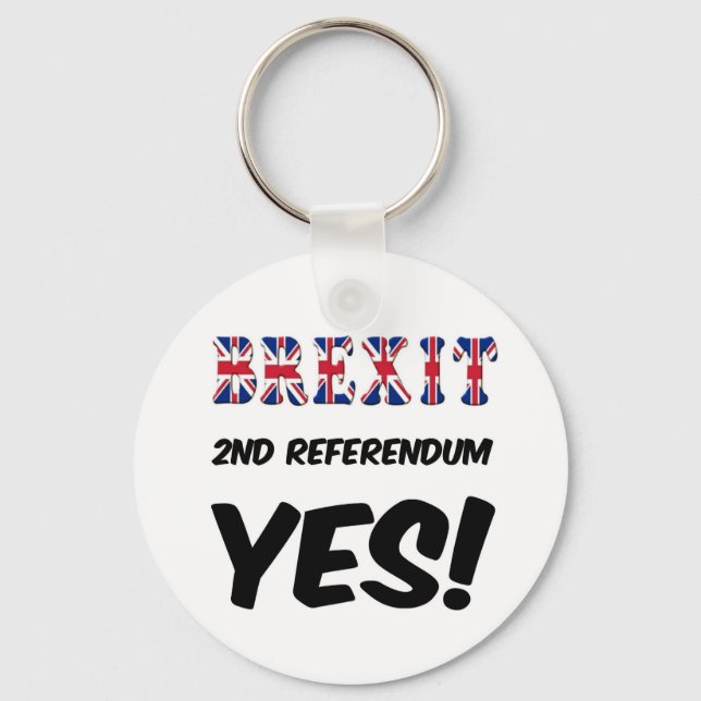 Nyckelring Brexit 2:a folkomröstningen Ja (Framsida)