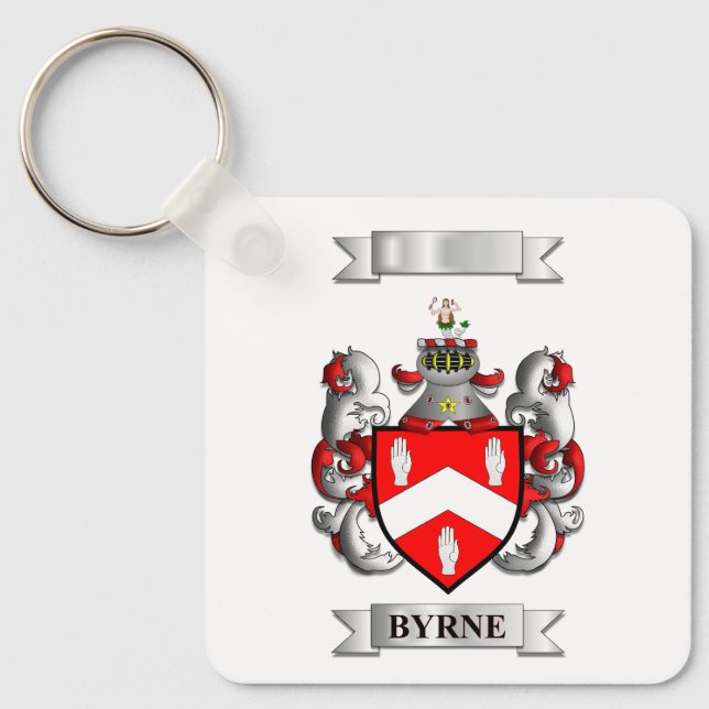 Nyckelring Byrne Efternamn Och Sköld (Framsida)