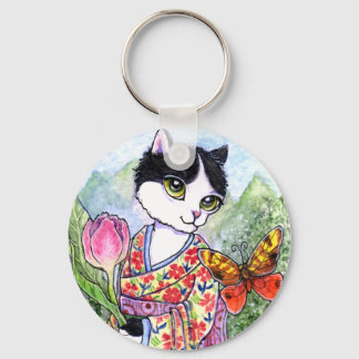 Nyckelring Cat Geisha Fairy Fantasy av Ann Howard