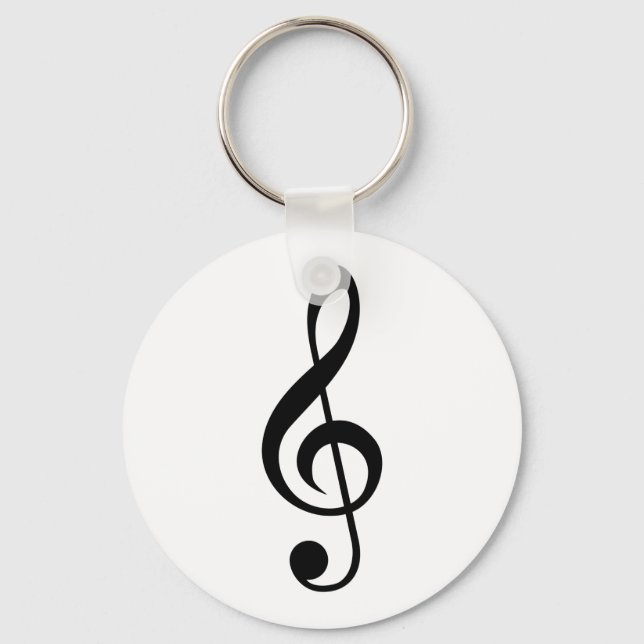 Nyckelring Clef Black and White (Framsida)