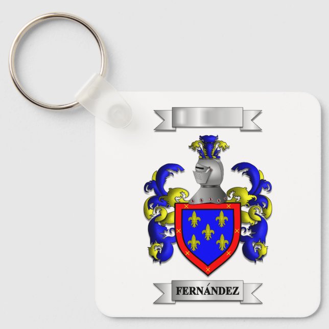 Nyckelring Fernandez Efternamn Och Sköld (Framsida)