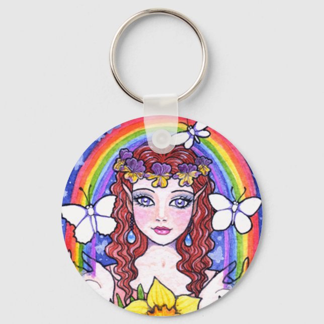 Nyckelring Flower Fairy Fantasy av Ann Howard (Framsida)