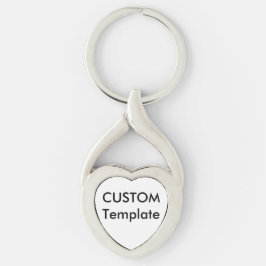 Nyckelring för Anpassningsbar Twisted Hjärtnyckelr