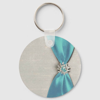 Nyckelring för Blue Satin Ribbon