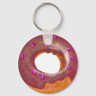 Nyckelring för Cute Chocolate Donut Button
