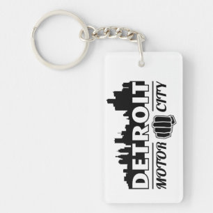 Nyckelring för Detroit motorisk stadshorisont