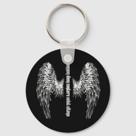 Nyckelring för Donovan-tatuering med svarta knappa