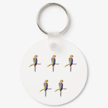 Nyckelring för färgstark papegoja