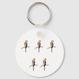 Nyckelring för färgstark papegoja