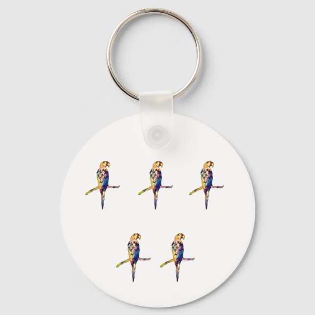 Nyckelring för färgstark papegoja (Framsida)