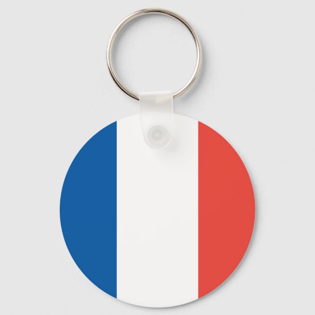 Nyckelring för Flagga av fransk (Framsida)