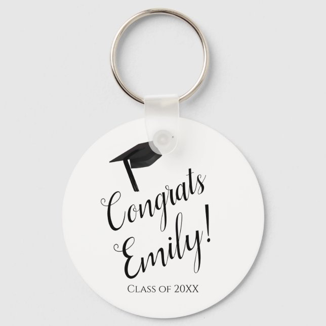 Nyckelring för gratulerar Personlig Studenten Gift (Framsida)