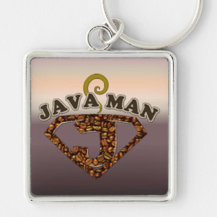 Nyckelring för humor för Java mankaffe