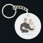 Nyckelring för illustration av grov och groom<br><div class="desc">Det här söta nyckelringen visar en bild av brud & groom. Om du vill göra en mer avancerad anpassning av den här designen,  t.ex. ändra layout,  teckensnitt eller storlek text,  klickar du på knappen "CUSTOMIZE" ovan. Kontakta mig om du vill ha några frågor!</div>