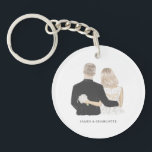 Nyckelring för illustration av grov och groom<br><div class="desc">Det här söta nyckelringen visar en bild av brud & groom. Om du vill göra en mer avancerad anpassning av den här designen,  t.ex. ändra layout,  teckensnitt eller storlek text,  klickar du på knappen "CUSTOMIZE" ovan. Kontakta mig om du vill ha några frågor!</div>