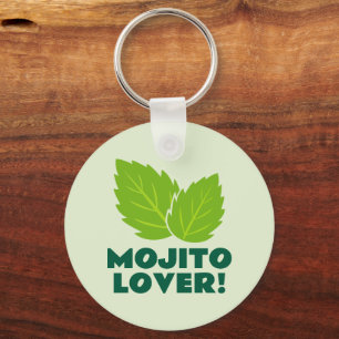 Nyckelring för Mojito-cocktailälskare med mintlogo