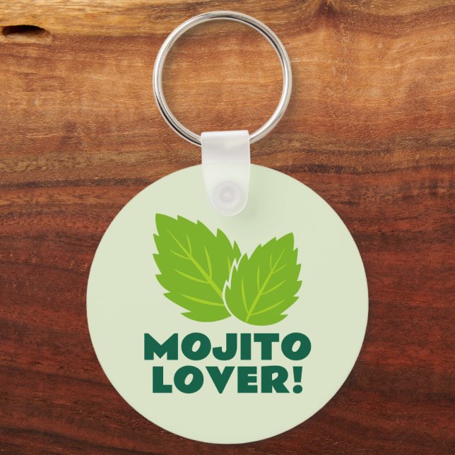 Nyckelring för Mojito-cocktailälskare med mintlogo (Framsida)