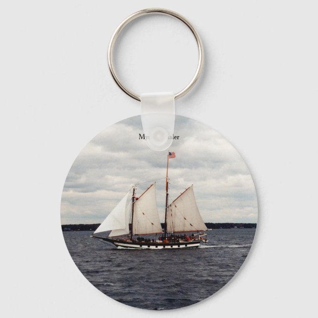 Nyckelring för Mystic Whaler-knapp (Framsida)
