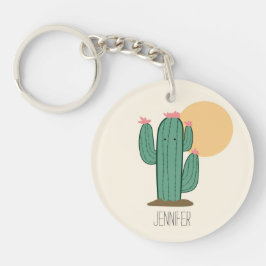 Nyckelring för Personligen Cute Cactus