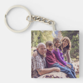 Nyckelring för personligfamiljfoto