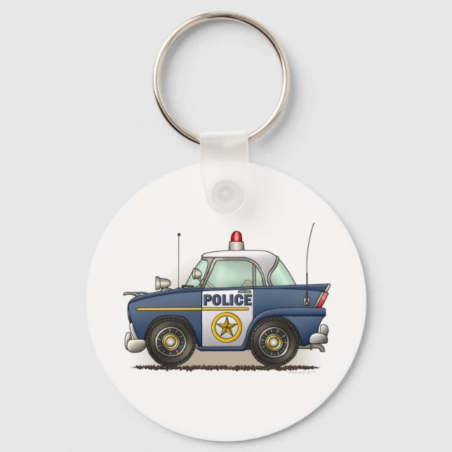 Nyckelring för polisrabattbil för polisrastrering (Framsida)
