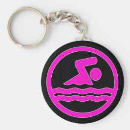 Nyckelring för Simma av avhudning eller coach för 