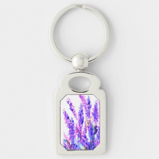 Nyckelring för vacker spikad Blommigt (Framsidan)