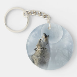 Nyckelring för vargblåttmåne