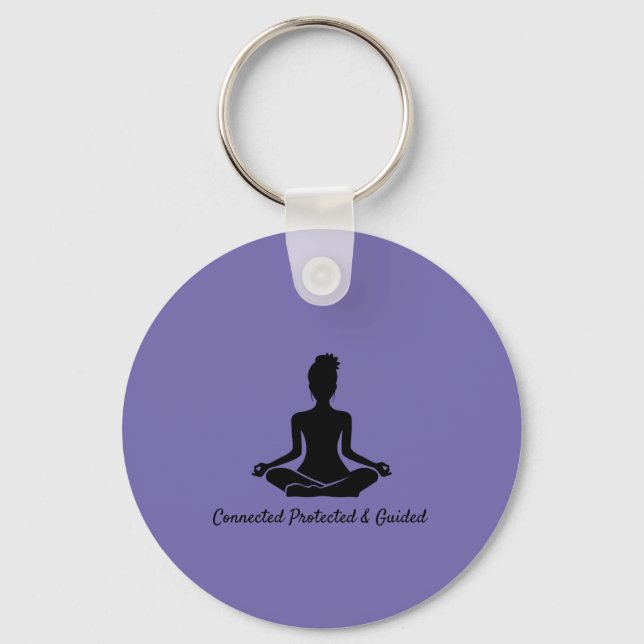 Nyckelring för Yoga pose Mindfulness Meditation-ci (Framsida)