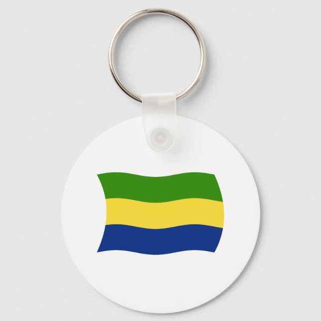 Nyckelring Gabons flagga (Framsida)