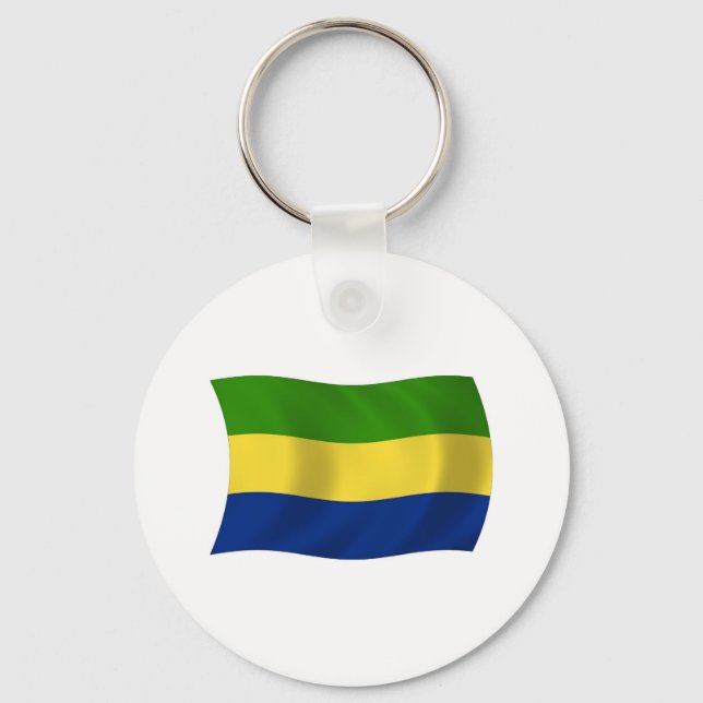 Nyckelring Gabons flagga (Framsida)