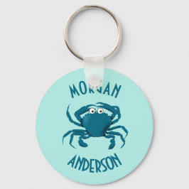 Nyckelring - Gift med Blue Crab Beach Theme Keycha
