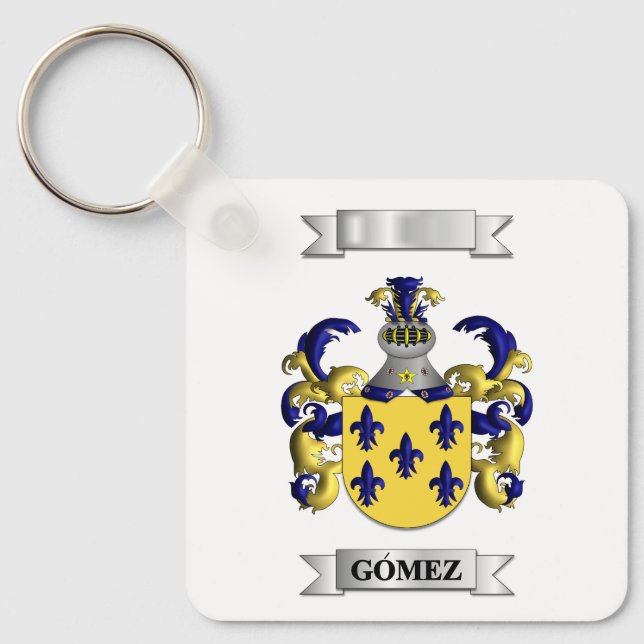 Nyckelring Gomez Efternamn Och Sköld (Framsida)
