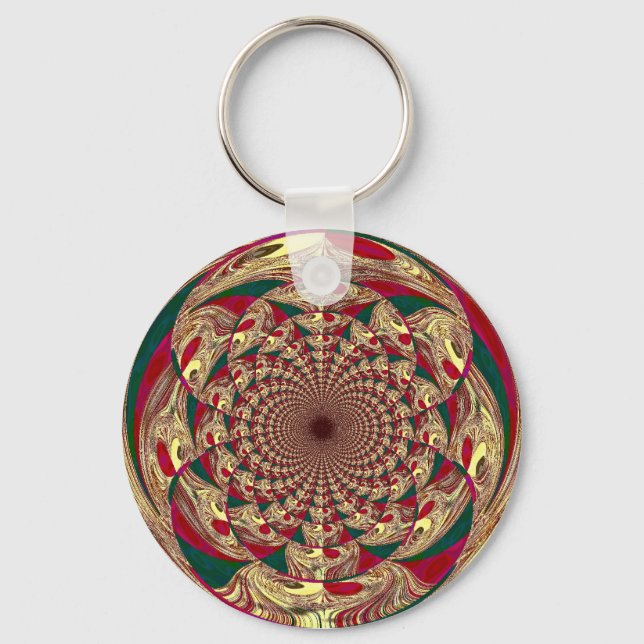 Nyckelring Guld Spets Tryck ZIZZAGO (Framsida)