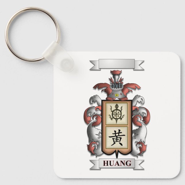 Nyckelring Huang Efternamn Och Sköld (Framsida)