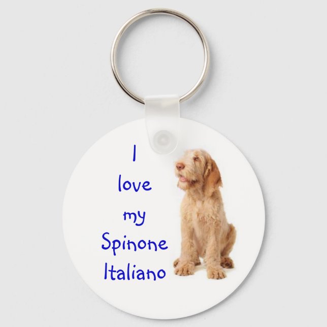 Nyckelring - "I kärlek my Spinone Italiano". (Framsida)