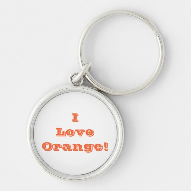 NYCKELRING I KÄRLEK ORANGE (Framsidan)