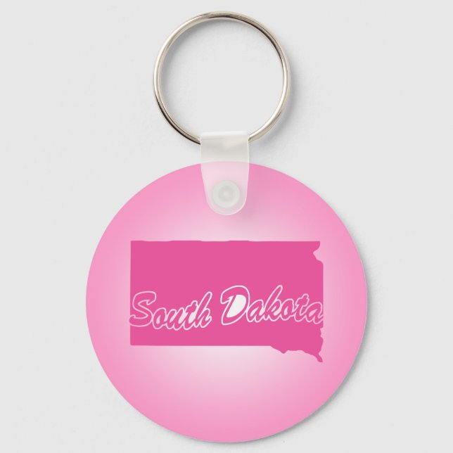 Nyckelring i rosa till South Dakota (Framsida)