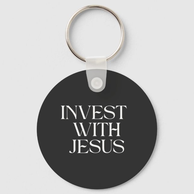 Nyckelring 'Investera med Jesus' (Framsida)