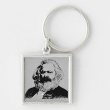 Nyckelring Karl Marx - fyrkantig