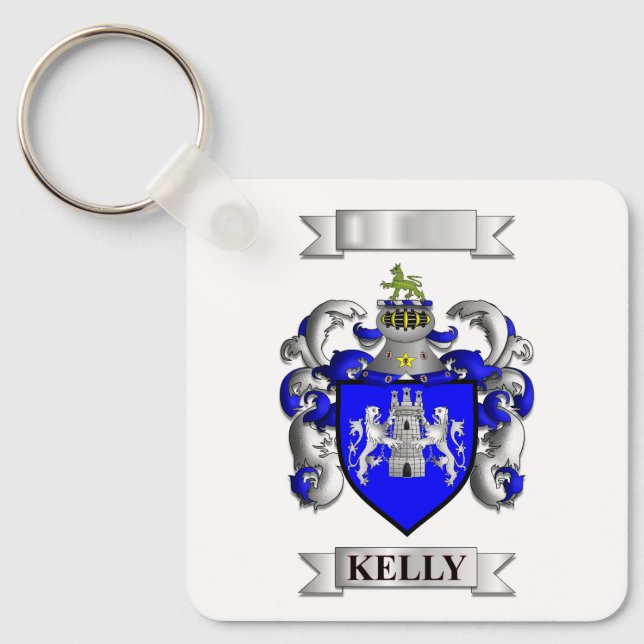 Nyckelring Kelly Efternamn Och Sköld (Framsida)