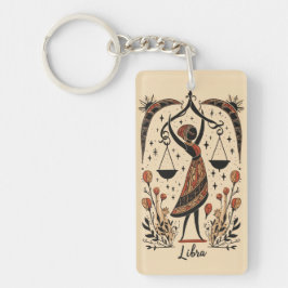 Nyckelring Libra Celestial Zodiac Art